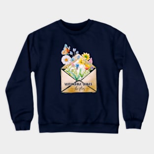 With Brave Wings She Flies Crewneck Sweatshirt